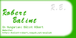 robert balint business card