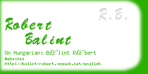 robert balint business card